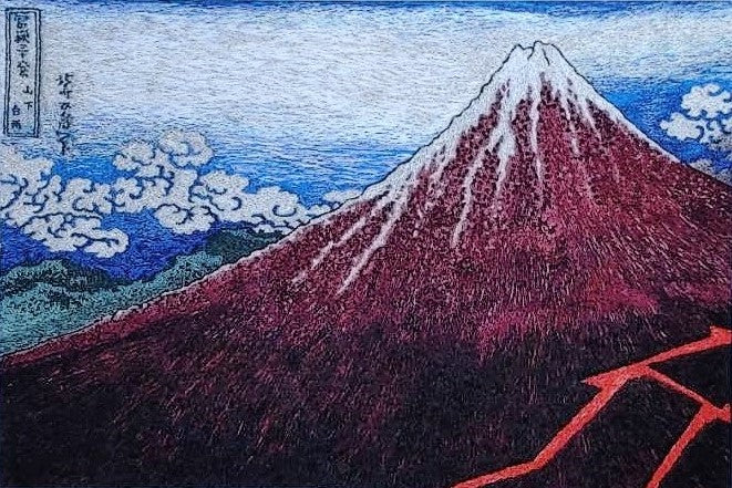 Broderie d'UKIYO-E