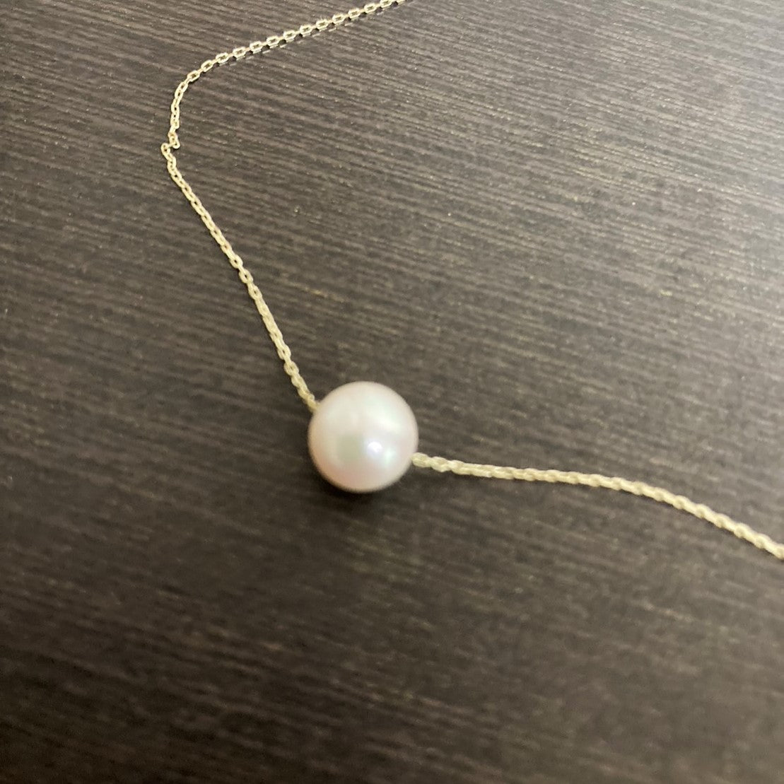 ~KINU~Collier de perles d'Akoya à grain unique 7mm