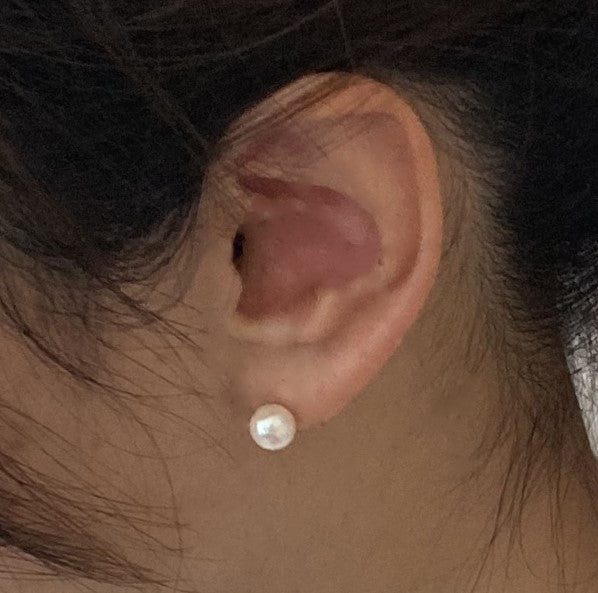 ～KINU～Simple 7mm Akoya pearl earrings