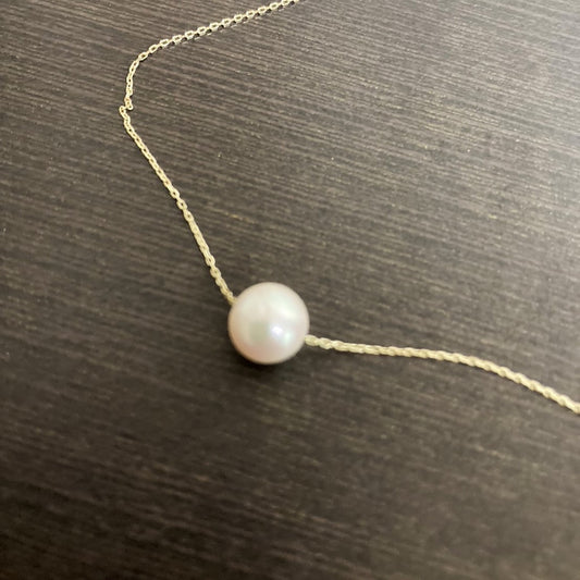 ～KINU～Collier de perles d'Akoya à grain unique 7mm